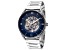 Thomas Earnshaw Men's Spencer Skeleton 42mm Automatic Blue Dial Stainless Steel Watch