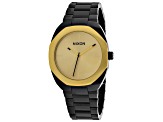 Nixon Women's Catalyst Yellow Dial Black Stainless Steel Watch