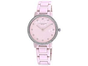 Coach Women's Audrey Pink Dial, Rose Stainless Steel Watch