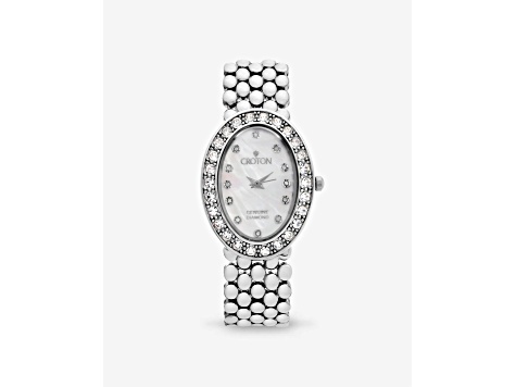Croton The Valissa Silver Tone Oval Mother Of Pearl Dial  display picture 1