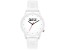 Guess Women's Classic White Dial, White Rubber Strap Watch