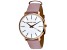 Michael Kors Women's Pyper White Dial, Pink Leather Strap Watch