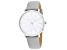 Michael Kors Women's Pyper White Dial, Gray Leather Strap Watch