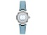 Coach Women's Cary White Dial, Blue Leather Strap Watch