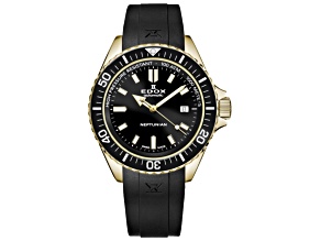 Edox Men Neptunian 44mm Automatic Watch, Black Dial