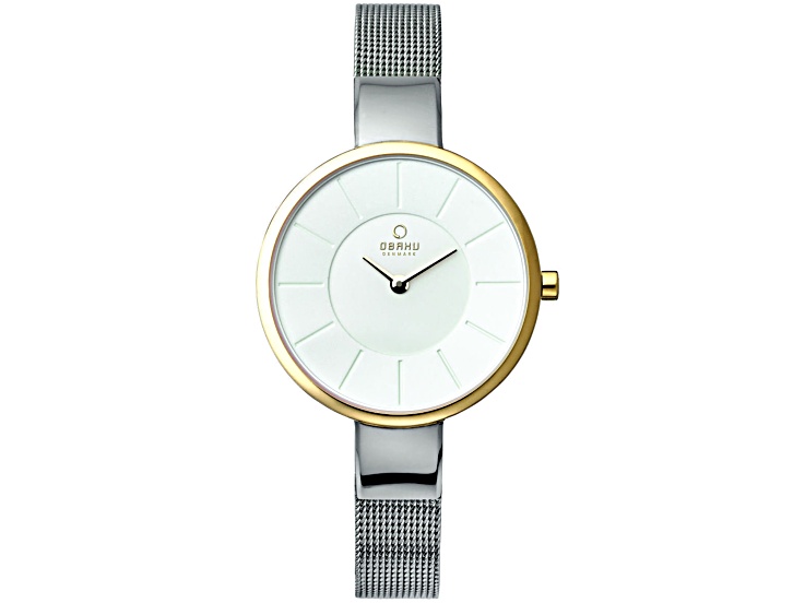 Obaku Mosaik - Walnut Brown Dial Brown Mesh Strap Lds V268LXVNMN