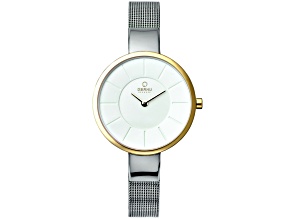 Obaku Women's Classic White Dial Stainless Steel Mesh Band Watch