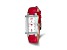 Ladies Charles Hubert Stainless Steel Red Leather Band 23x32mm Watch