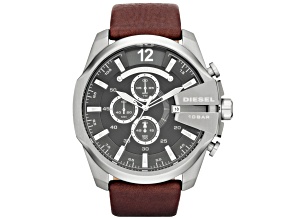 Diesel Men's Reloj Brown Rubber Strap Watch