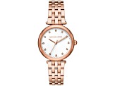Michael Kors Women's Darci White Dial Rose Stainless Steel Watch