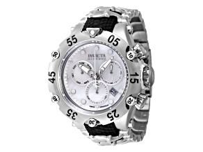 Invicta Reserve 54mm Quartz Stainless Steel Watch, White Dial