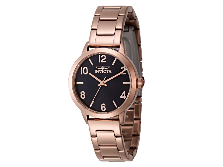 Invicta Wildflower Women\'s Watch--Rose Gold  With Black Dial and Crystals--30 mm Invicta Wildflower Women main image 2