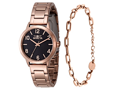Invicta Wildflower 34mm Black Dial Rose Stainless Steel  display picture 1