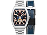 Thomas Earnshaw Men's Supremacy 45mm Automatic Stainless Steel Watch, Danube Blue