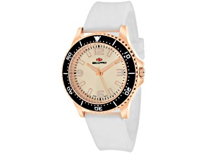 Seapro Women's Tideway Rose Dial, White Silicone Watch