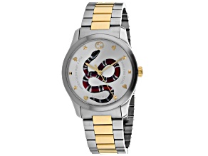 Gucci Unisex's G-Timeless Snake Motif Two-tone Stainless Steel Watch