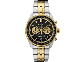 Seiko Essentials 47mm Two-tone Stainless Steel Bracelet Chronograph Quartz Watch
