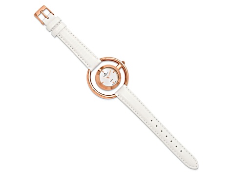 Charles Hubert Ladies Rose Stainless Steel Off-White Dial Watch Charles Hubert Rose-Tone Plated Silver-White Dial Watch main image 3