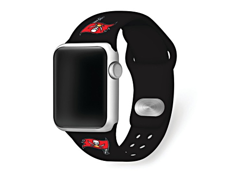 Gametime Tampa Bay Buccaneers Silicone Band fits Apple Watch (38/40mm M/L). Watch not included.