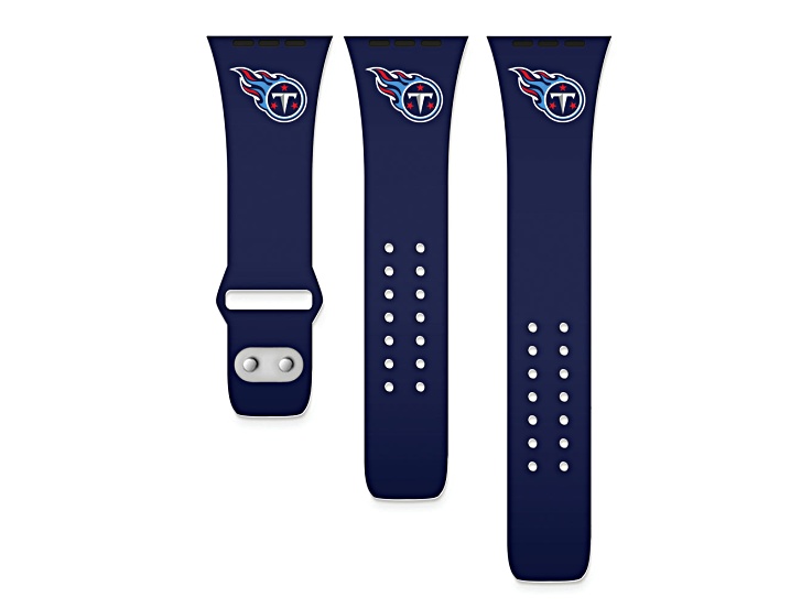 Gametime Tennessee Titans Navy Silicone Band fits Apple Watch (38/40mm M/L).  Watch not included. - 1DK02AD