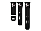 Gametime Atlanta Falcons Black Silicone Band fits Apple Watch (38/40mm M/L). Watch not included.