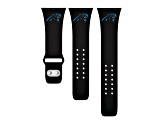 Gametime Carolina Panthers Black Silicone Band fits Apple Watch (38/40mm M/L). Watch not included.