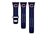 Gametime Chicago Bears Navy Silicone Band fits Apple Watch (38/40mm M/L). Watch not included.