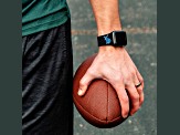 Gametime Detroit Lions Black Silicone Band fits Apple Watch (38/40mm M/L). Watch not included.