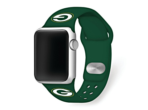 Gametime Green Bay Packers Green Silicone Apple Watch Band(38/40mm M/L). Watch not included.