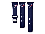 Gametime Houston Texans Navy Silicone Band fits Apple Watch (38/40mm M/L). Watch not included.