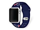 Gametime Houston Texans Navy Silicone Band fits Apple Watch (38/40mm M/L). Watch not included.