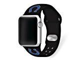 Gametime Indianapolis Colts Black Silicone Band fits Apple Watch (38/40mm M/L). Watch not included.