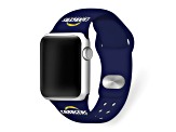 Gametime Los Angeles Chargers White Silicone Apple Watch Band (38/40mm M/L). Watch not included.