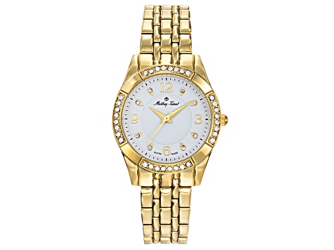 Mathey Tissot Women's Classic White Dial Yellow Stainless Steel Watch