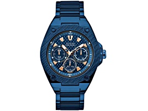 Guess Men's Classic Blue Stainless Steel Watch