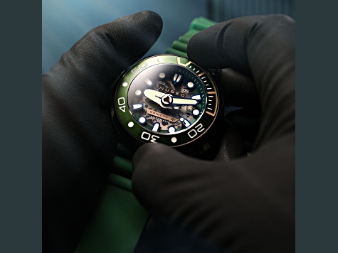 Nubeo Ventana Skeleton Automatic Green Dial Green Stainless Steel