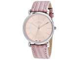 Oceanaut Women's Alma Rose Dial, Pink Leather Strap Watch