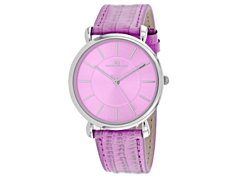 Oceanaut Women's Alma Purple Dial, Purple Leather Strap Watch