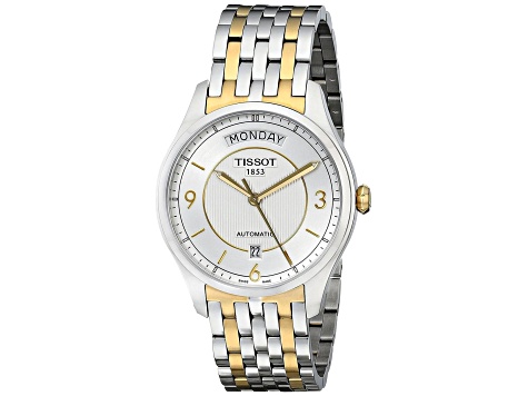 Tissot Men's T-Classic White Dial, Two-tone Yellow Stainless Steel Watch