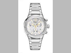 F-80 Chrono Watch 42mm Stainless Steel Case Silver Tone Guilloché Dial Stainless Steel Bracelet