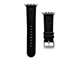 Gametime MLB Kansas City Royals Black Leather Apple Watch Band (42/44mm S/M). Watch not included.