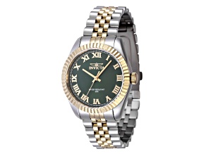 Invicta Specialty 36mm Green Dial Stainless Steel Band Quartz Watch
