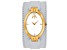 Jivago Women's Good luck White Dial, Yellow Bezel, White Leather Strap Watch