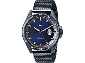 Tommy Hilfiger Men's Carter Blue Dial, Blue Stainless Steel Watch