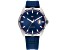 Tommy Hilfiger Men's Carter Blue Dial, Black Rubber Strap Watch