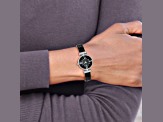 Ladies Charles Hubert Stainless Steel Black Dial Watch