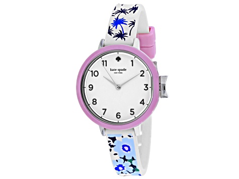 Kate Spade Women's Holland White Dial, White Silicone Watch