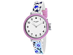 Kate Spade Women's Holland White Dial, White Silicone Watch
