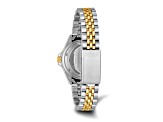 Ladies Charles Hubert Two-tone Stainless Steel Black Dial Watch