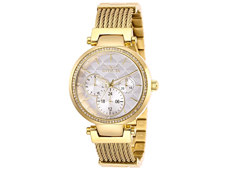Invicta Angel 36mm White Dial Yellow Stainless Steel Quartz  display picture 1